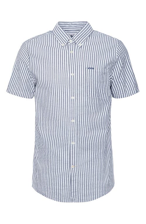 Barbour Creswell Seersucker Button-down Shirt In Gray