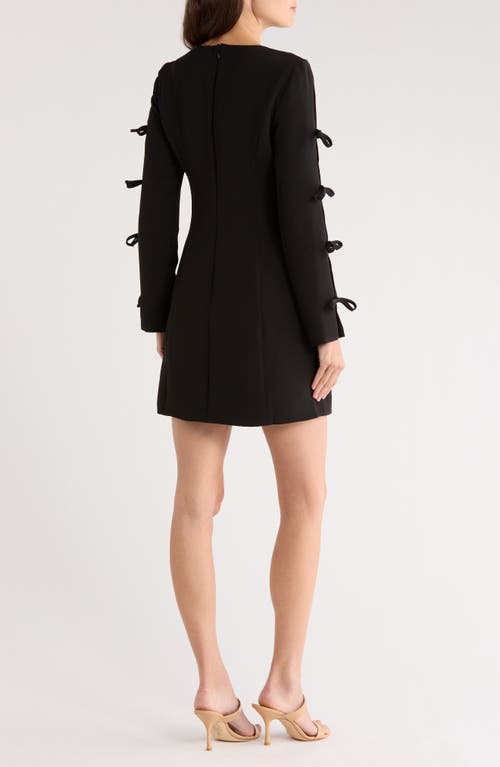 Cece Bow Long Sleeve Sheath Dress In Black