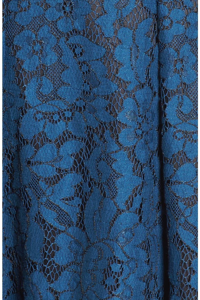 Lace Fit & Flare Dress, Alternate, color, TEAL