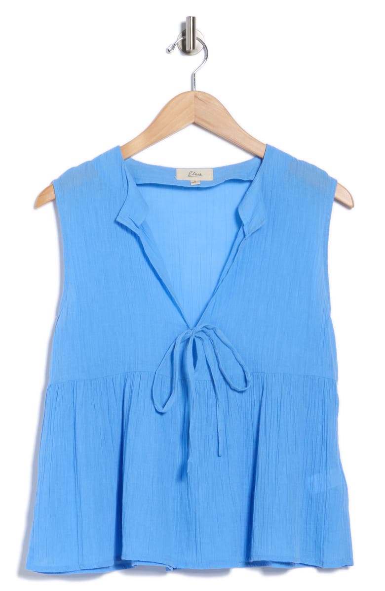 Elan Sleeveless Flyaway Cover-Up Top, Alternate, color, Blue