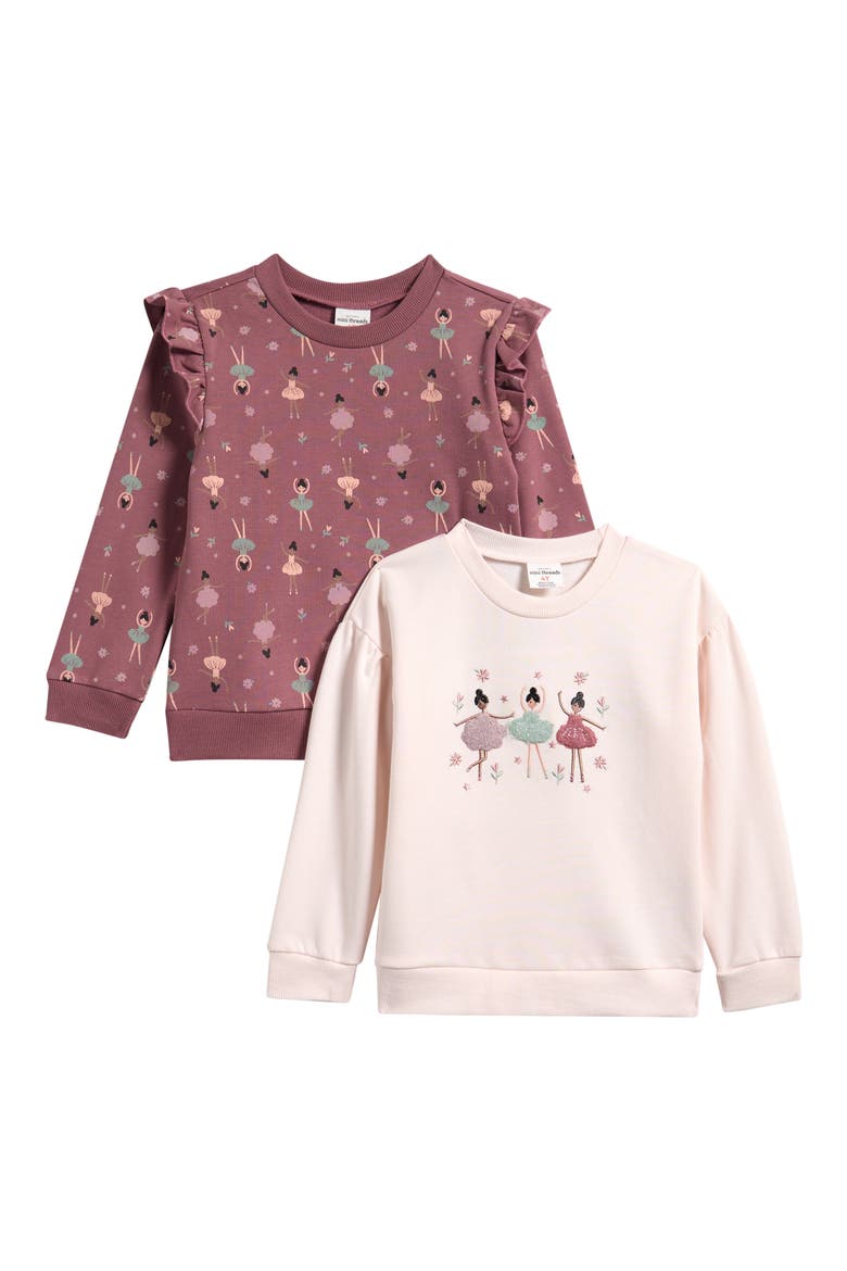 Kids' 2-Pack Sweatshirts, Main, color, DANCE