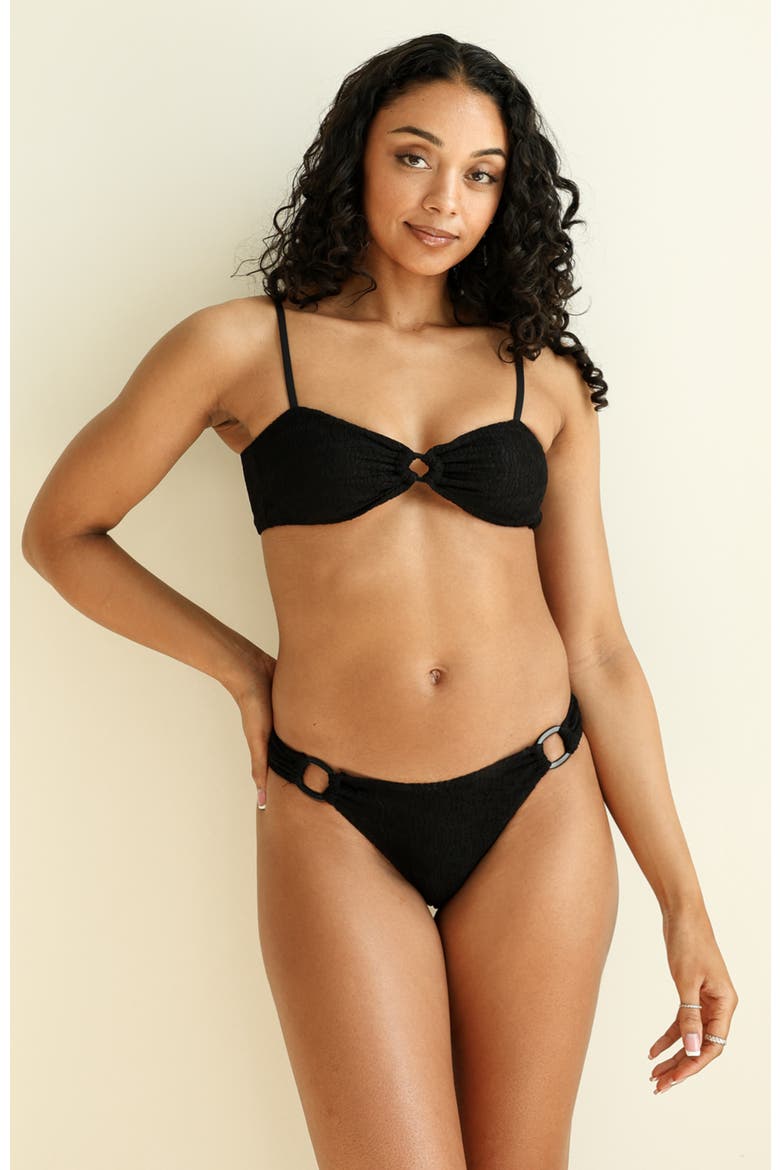 All My Love Bandeau Bikini Top, Main, color, Lace Black