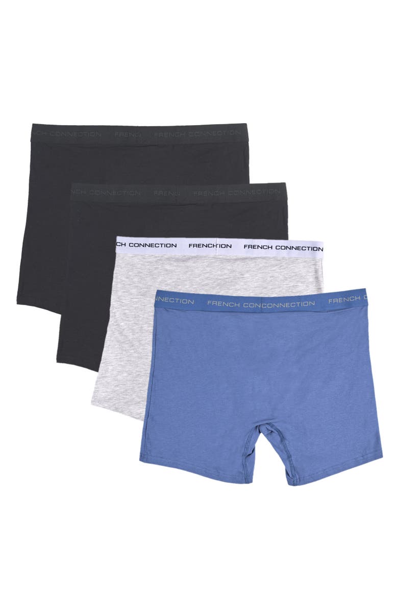 French Connection 4-Pack Cotton Boxer Brief, Alternate, color, Navy Multi