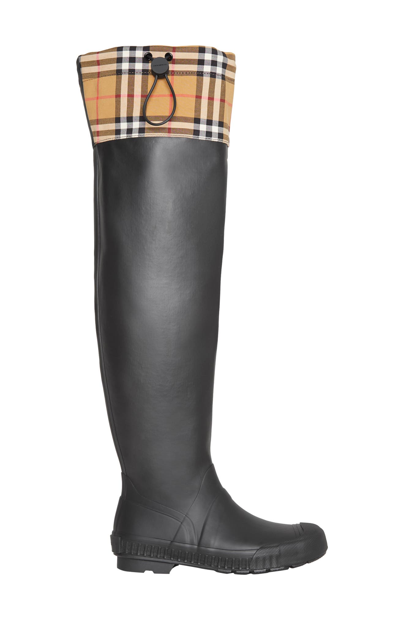 Burberry Freddie Tall Waterproof Rain Boot, Alternate, color, 