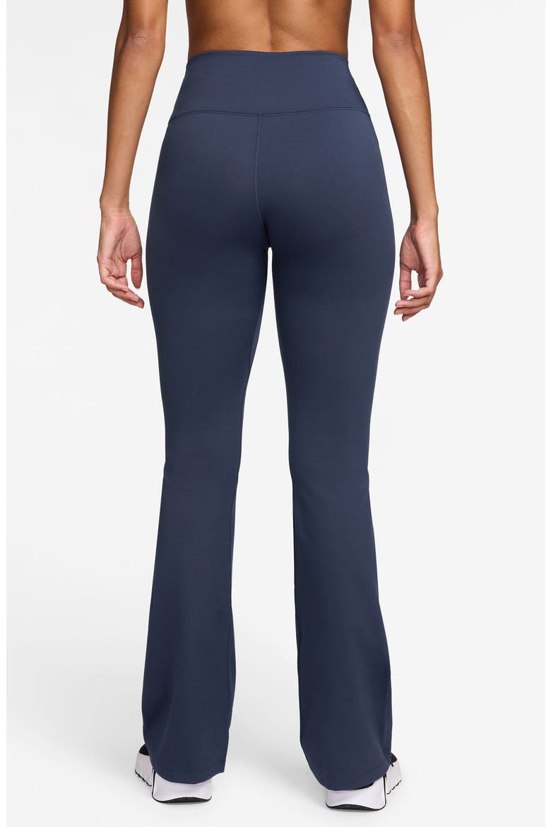 One Dri-FIT High Waist Flared Leggings, Alternate, color, MIDNIGHT NAVY/ WHITE