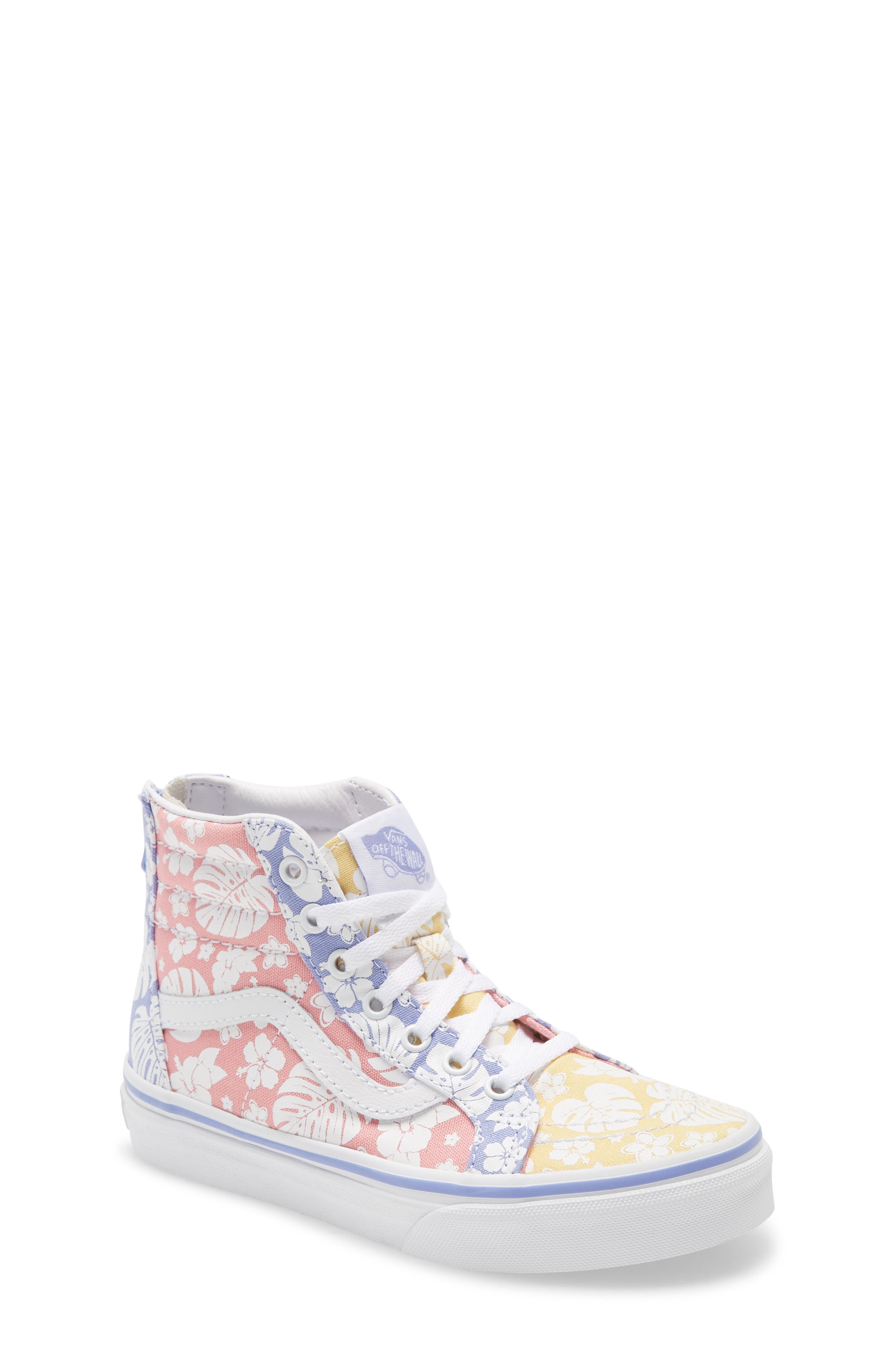 Vans Sk8-Hi Floral Zip Sneaker, Main, color, 