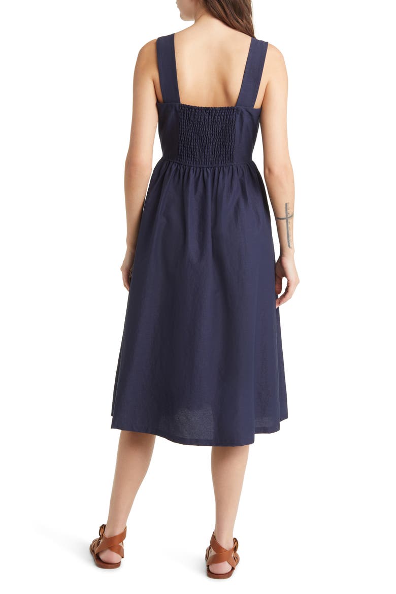 Square Neck Sundress, Alternate, color, NAVY BLAZER