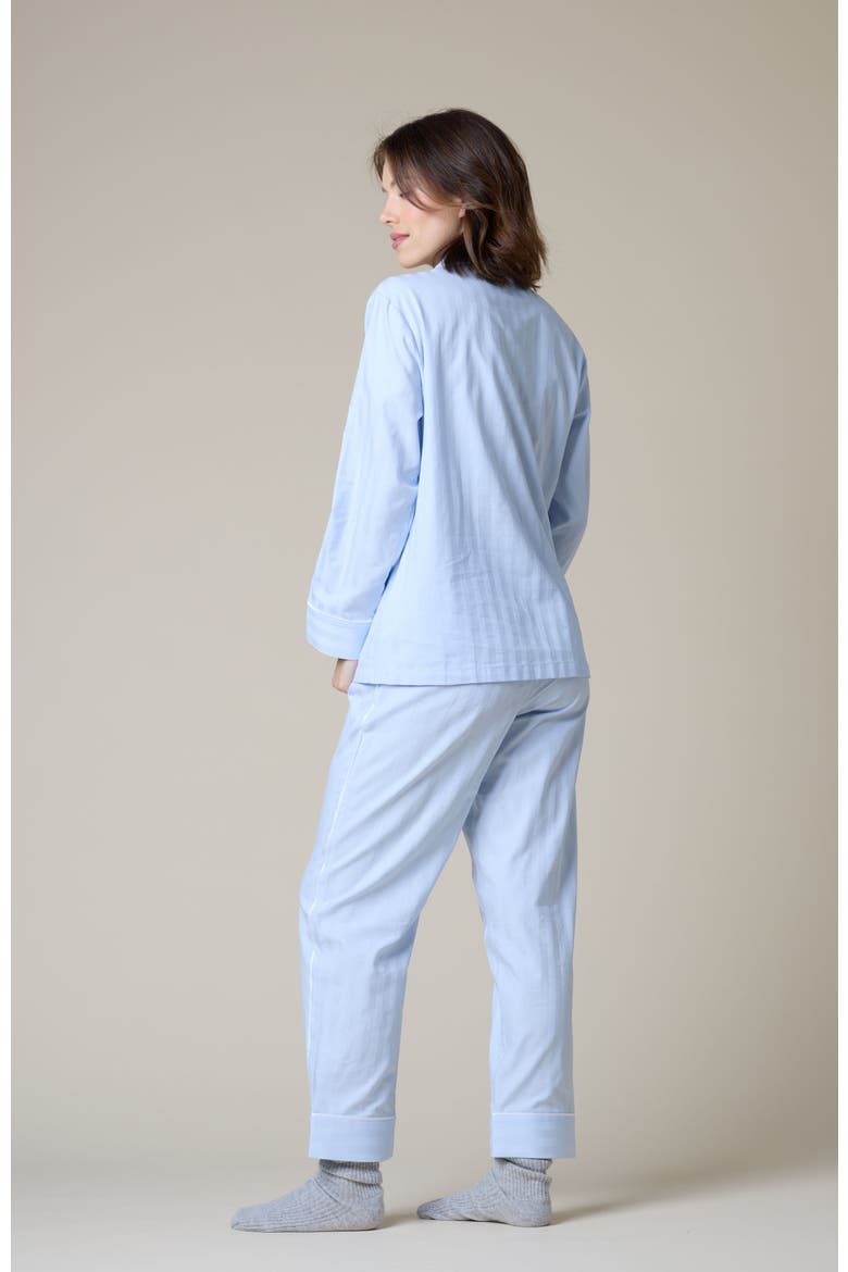 Premium Cotton Pajama Set, Alternate, color, Mist Blue