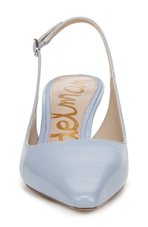 Sam Edelman Bianka Slingback Pump Blue Breeze Leather In Blue Breeze