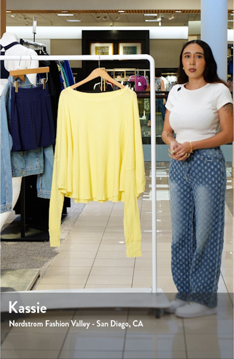 Microphone Drop Waffle Knit Top, sales video thumbnail