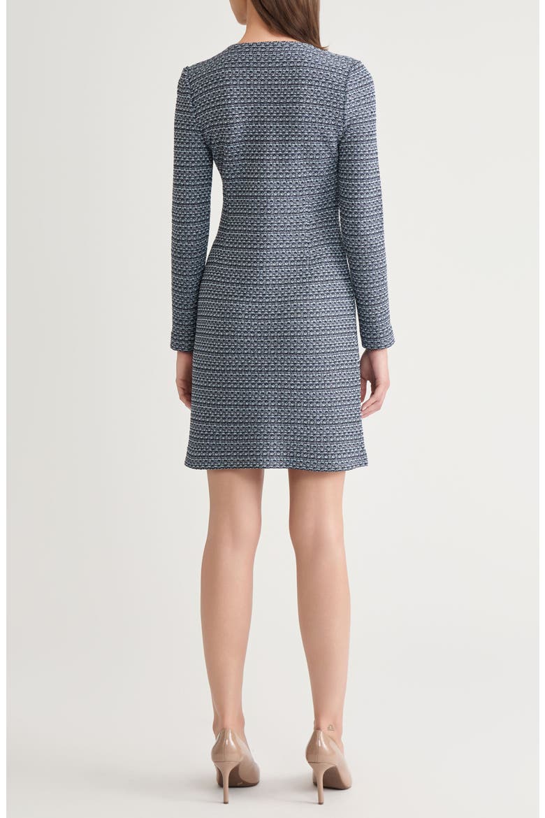 x Lani Lynn Keyhole Cutout Tweed Knit Minidress, Alternate, color, MOONLIT NAVY/BLUE FROST/BLACK