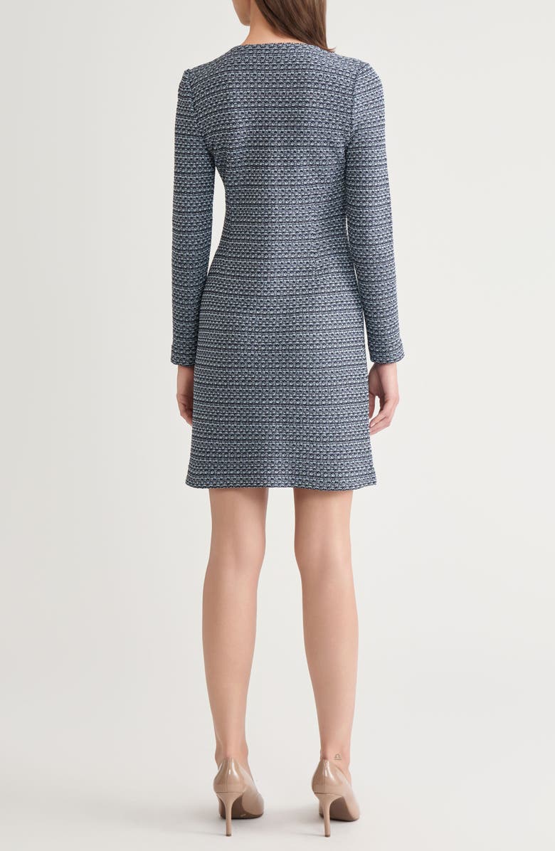 Misook x Lani Lynn Keyhole Cutout Tweed Knit Minidress, Alternate, color, Moonlit Navy/Blue Frost/Black