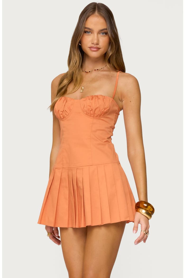 Shae Pleated Drop Waist Minidress, Alternate, color, HAMRA