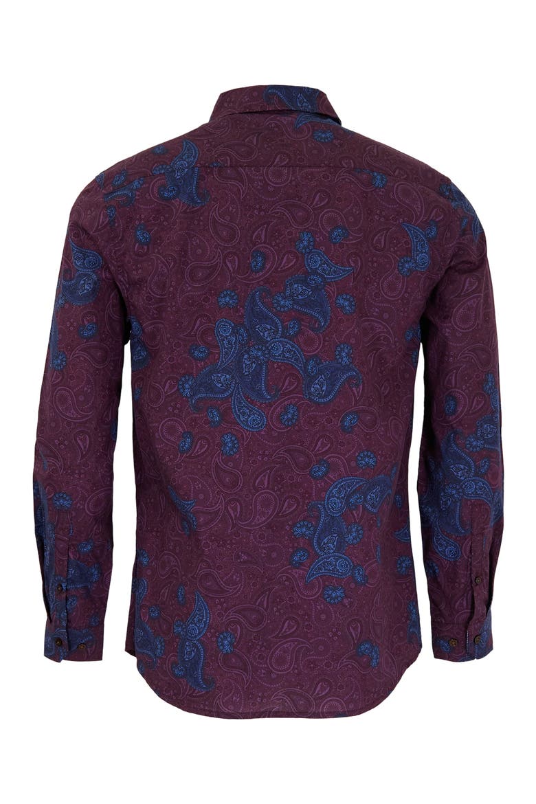 Nigel Button-Up Shirt, Alternate, color, Montgat Paisley Plum