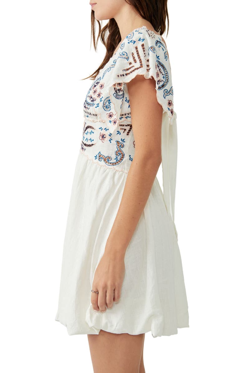 Free People Rambling Roads Embroidered Cutout Minidress, Alternate, color,