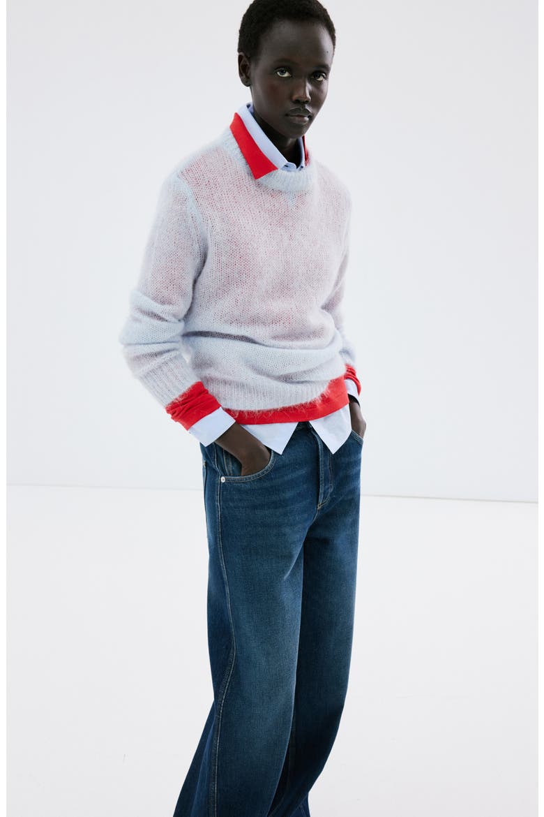 Mid Rise Balloon Jeans, Alternate, color, DARK BLUE