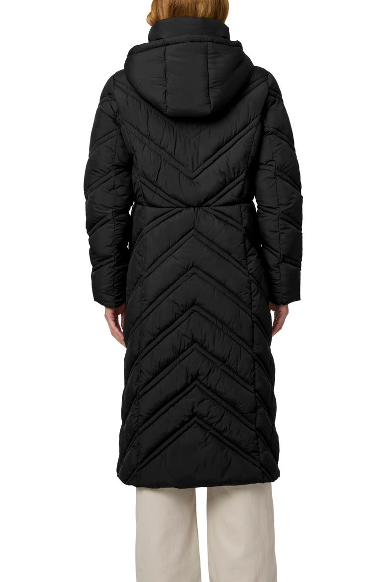 Longline Hooded Puffer Jacket, Alternate, color, BLACK