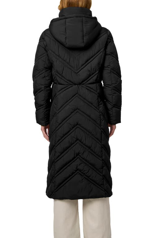 Bernardo Longline Hooded Puffer Jacket In Black