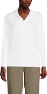 Lands' End School Uniform Long Sleeve Feminine Fit Rapid Dry Polo Shirt