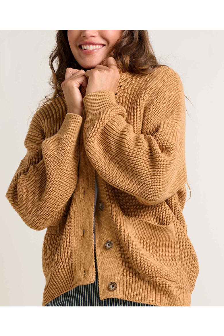 Bianca Shaker Cardigan, Alternate, color, Camel