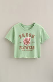 Treasure & Bond Kids' Crop Cotton Graphic T-Shirt