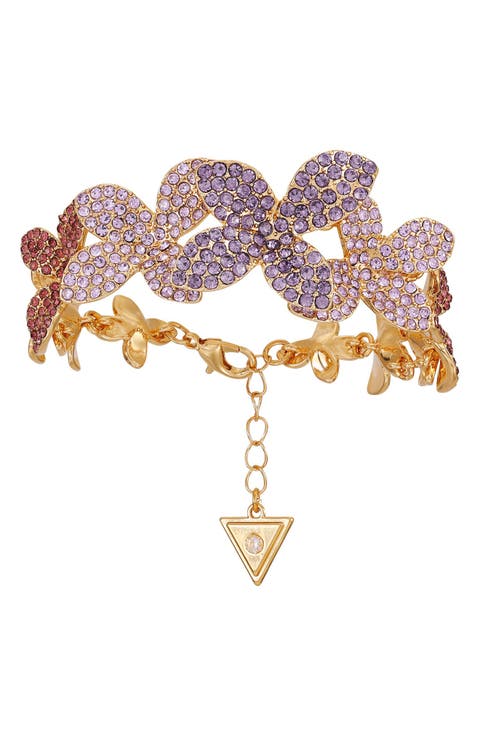 Crystal Flower Chain Bracelet