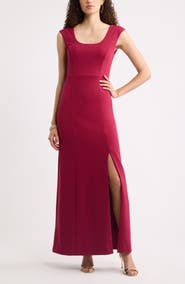 Chelsea28 Scoop Neck Seamed Maxi Dress