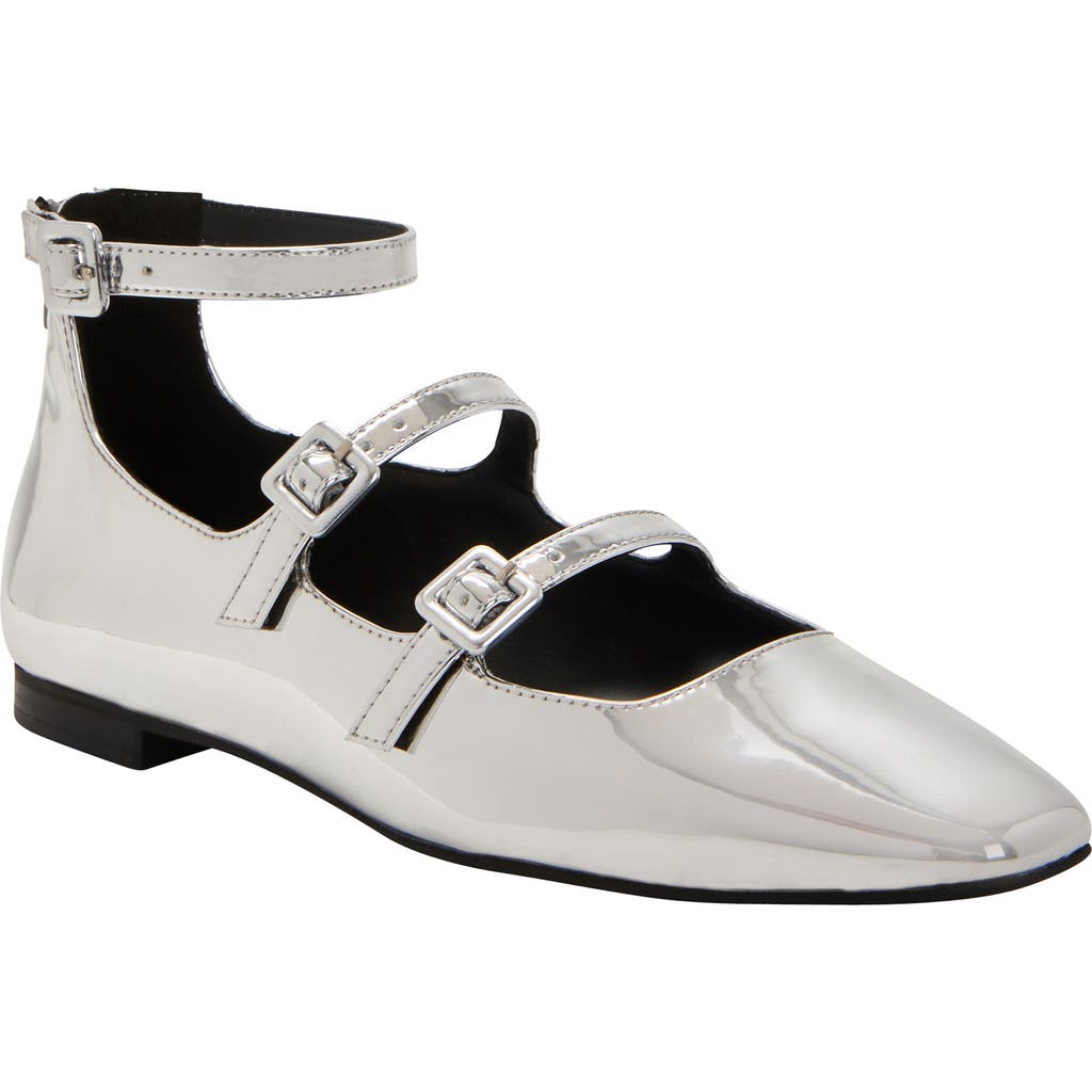 Katy Perry Confidant Mary Jane Flat In Metallic