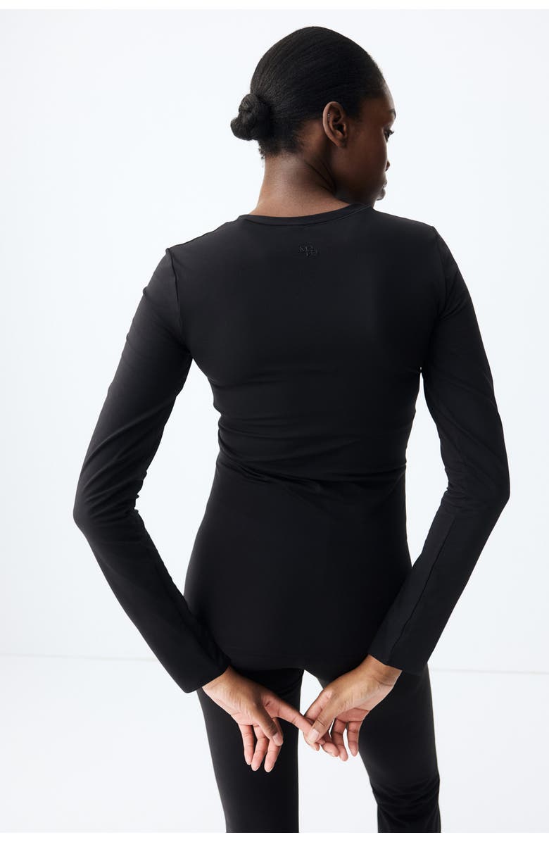 H&M Mama Long-sleeved Sports Top, Alternate, color, Black