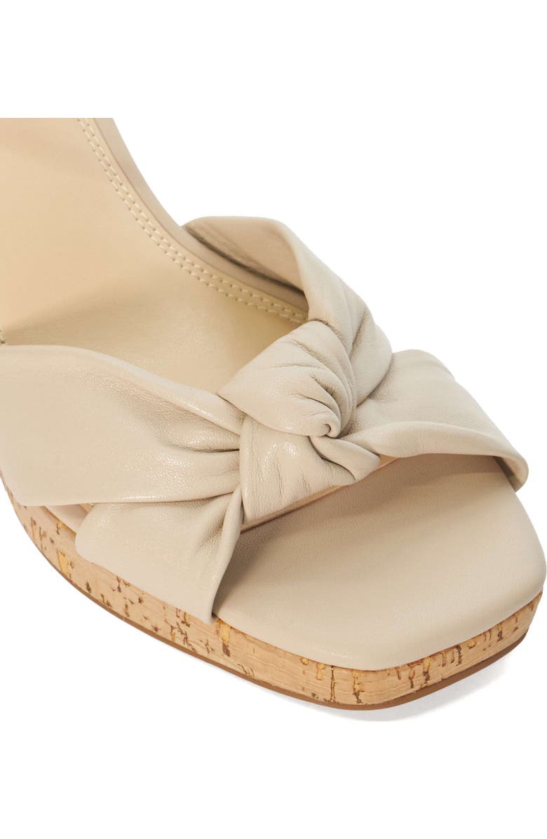 Dune London Kaino Ankle Strap Platform Wedge Sandal, Alternate, color, Ecru