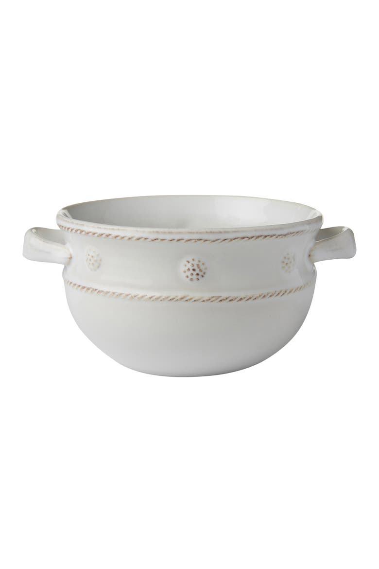 Berry & Thread Two-Handle Ceramic Bowl, Main, color, WHITEWASH