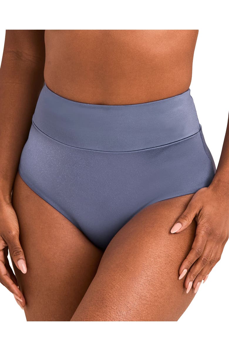 Adore Me Marlena Swimwear High Waisted Bikini Bottom, Main, color, Medium Blue
