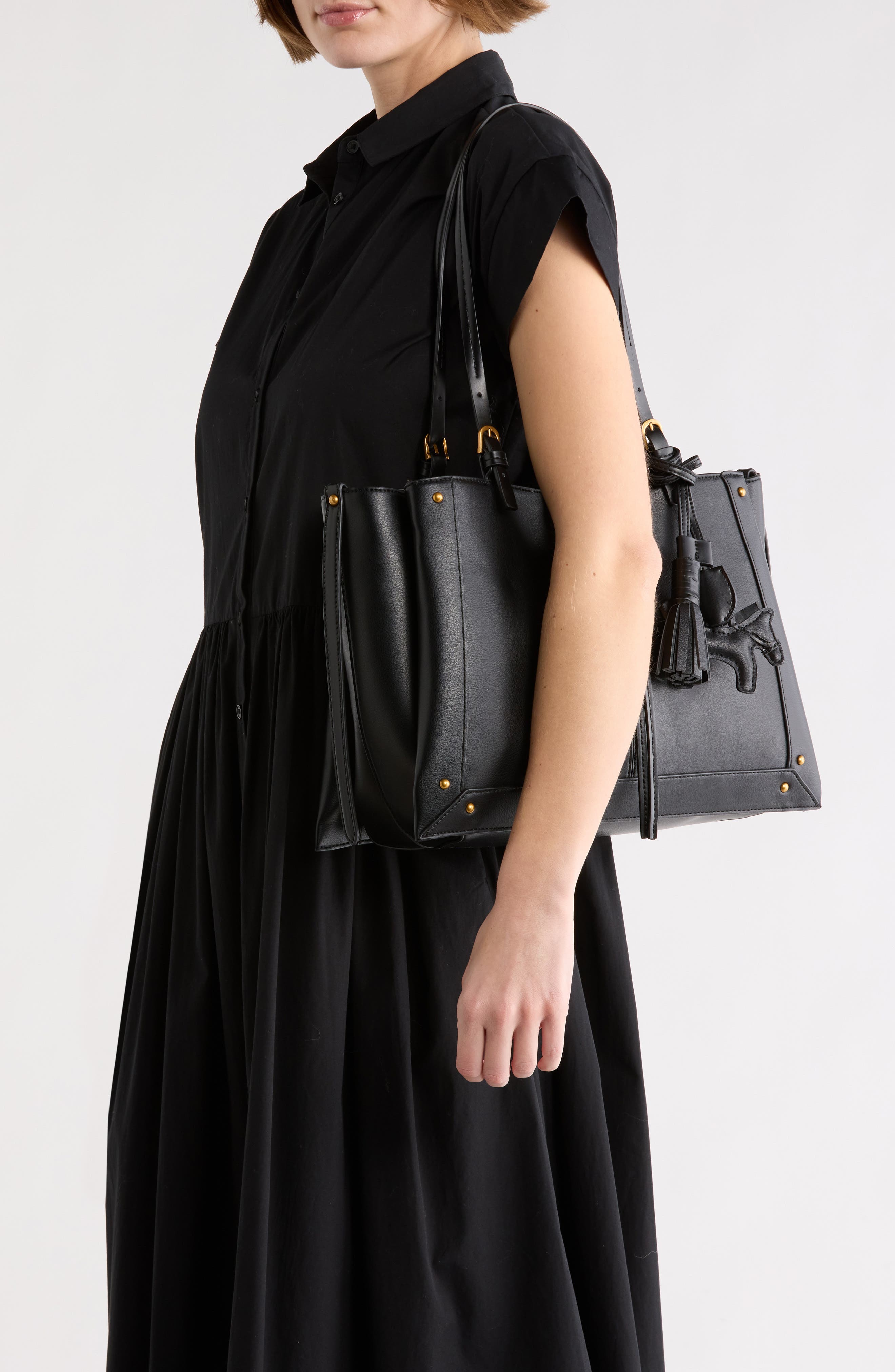 Steve Madden Selena Tote, Alternate, color, Black