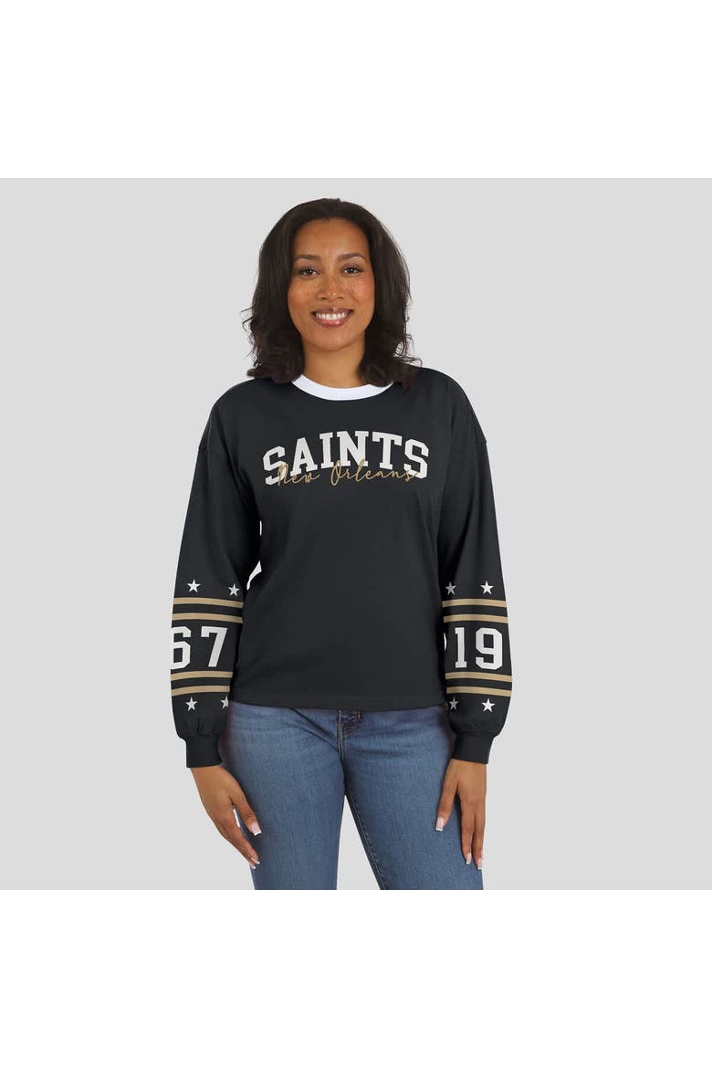 Women's WEAR by Erin Andrews  Black New Orleans Saints Sport Long-Sleeve T-Shirt, Alternate, color, Black