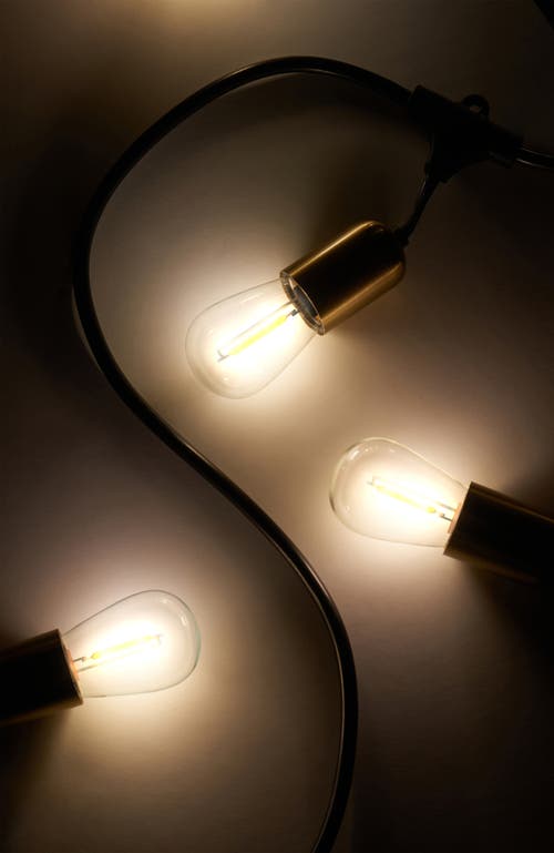 Brightech Glow Series Weatherproof Led Brass Socket Heavy Duty Outdoor String Lights In 48 Ft 15 Bulbs | Soft White