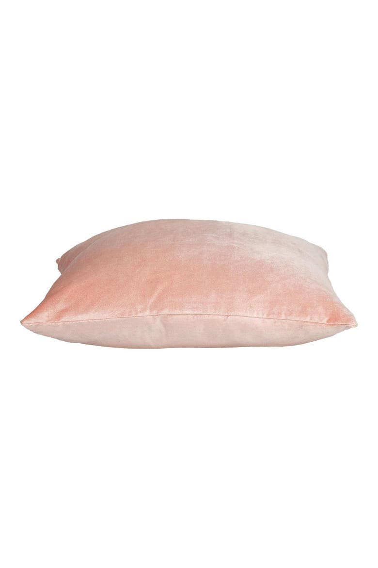 Velvet Throw Pillow, Alternate, color, PINK
