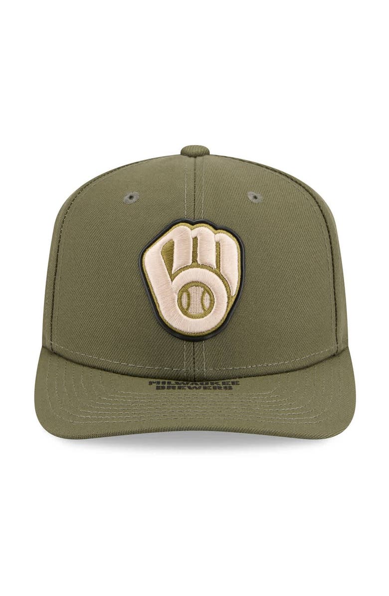 New Era Men's New Era  Olive Milwaukee Brewers 2026 Armed Forces Day 9SEVENTY Adjustable Hat, Alternate, color, Olive
