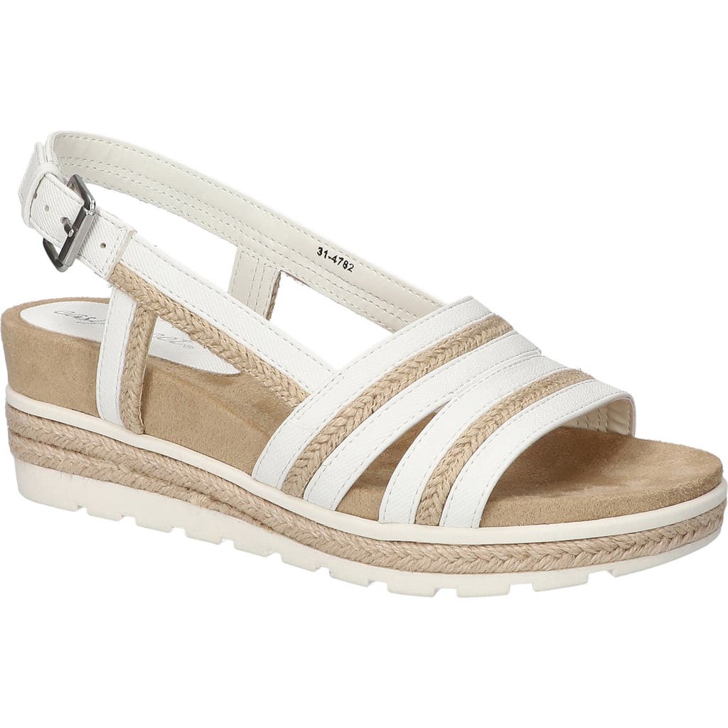 EASY STREET EASY STREET MEL ESPADRILLE SLINGBACK PLATFORM WEDGE SANDAL