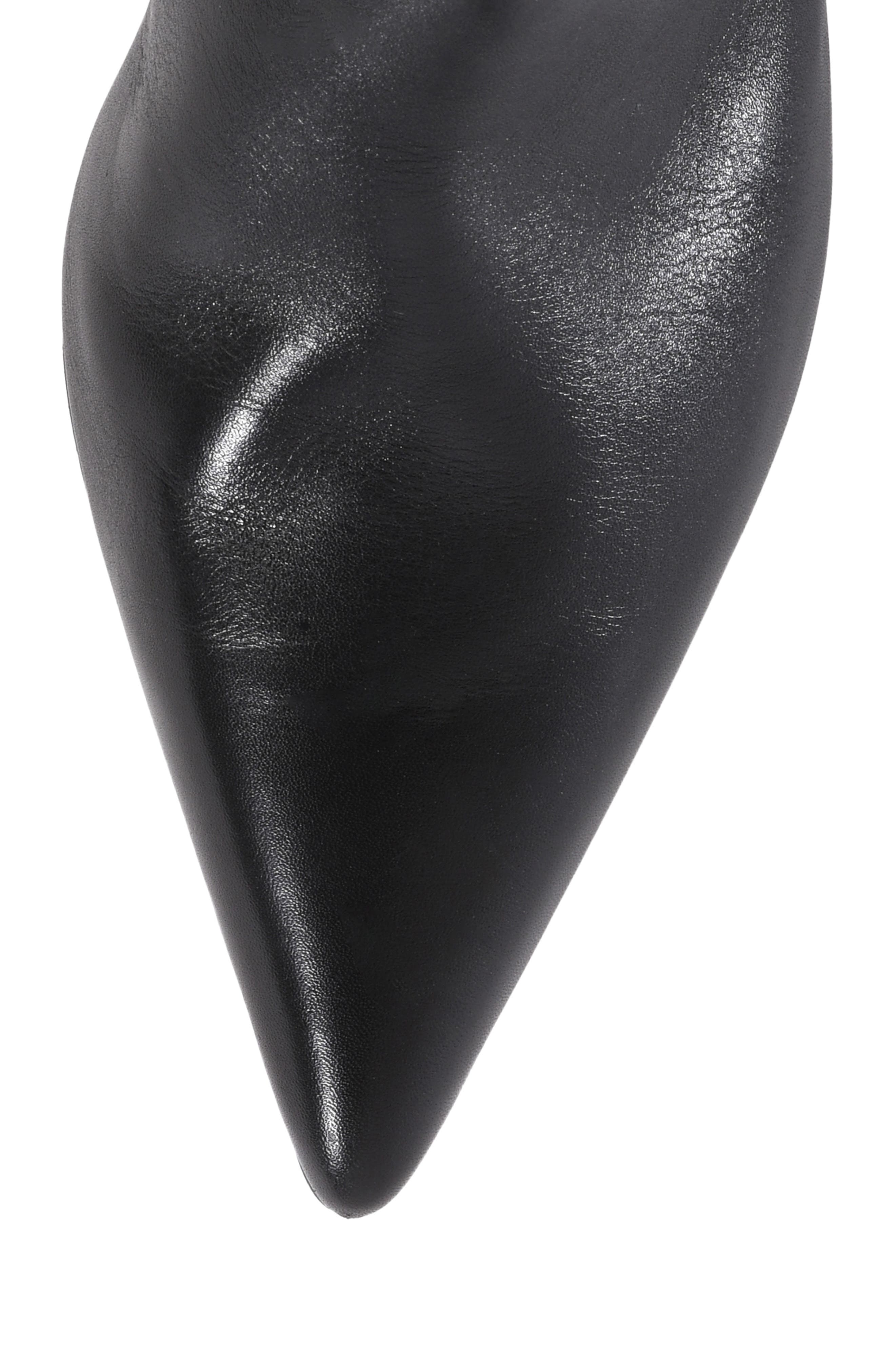 Seychelles Rose Pointed Toe Over the Knee Kitten Heel Boot, Alternate, color, Black Leather