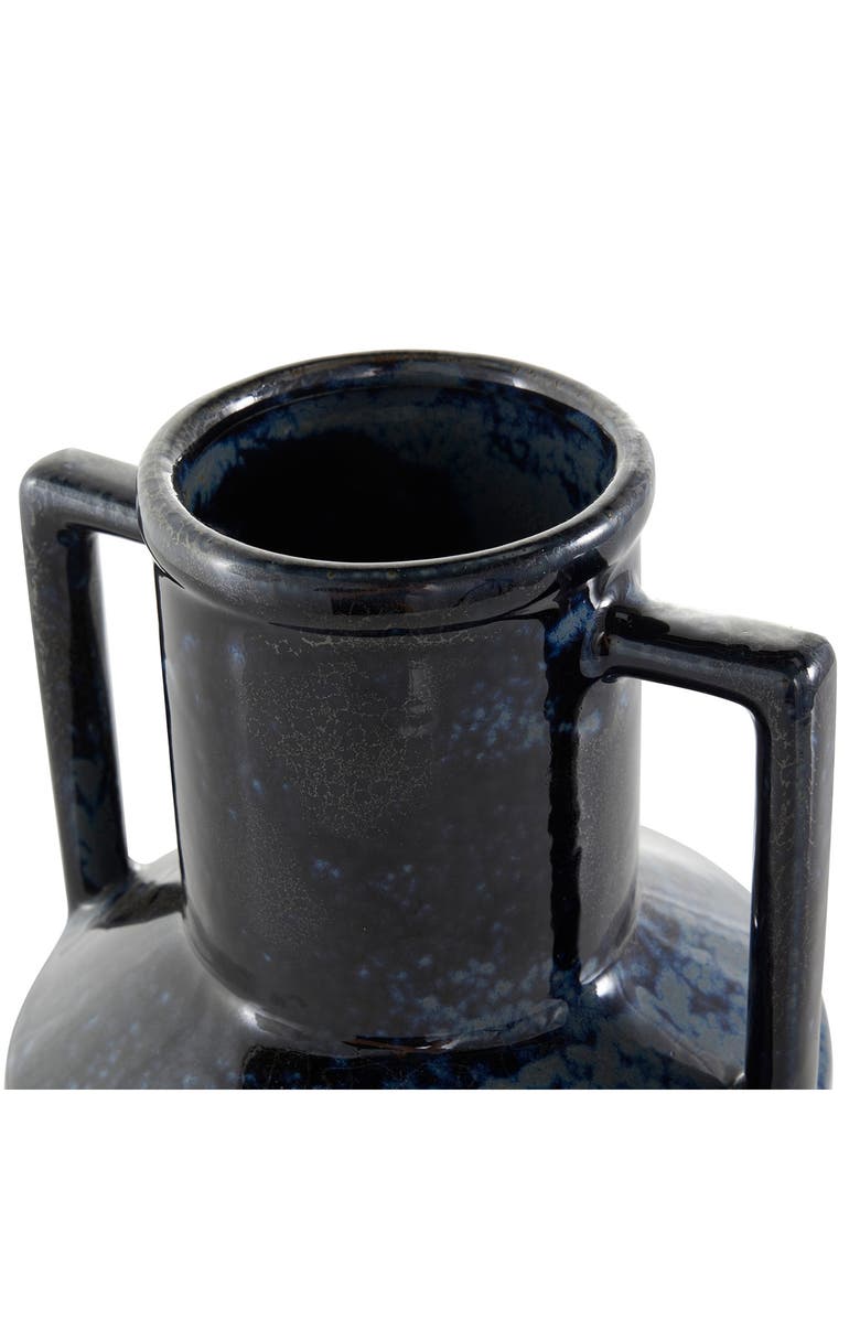 VIVIAN LUNE HOME Dark Blue Ceramic Vase, Alternate, color, Dark Blue