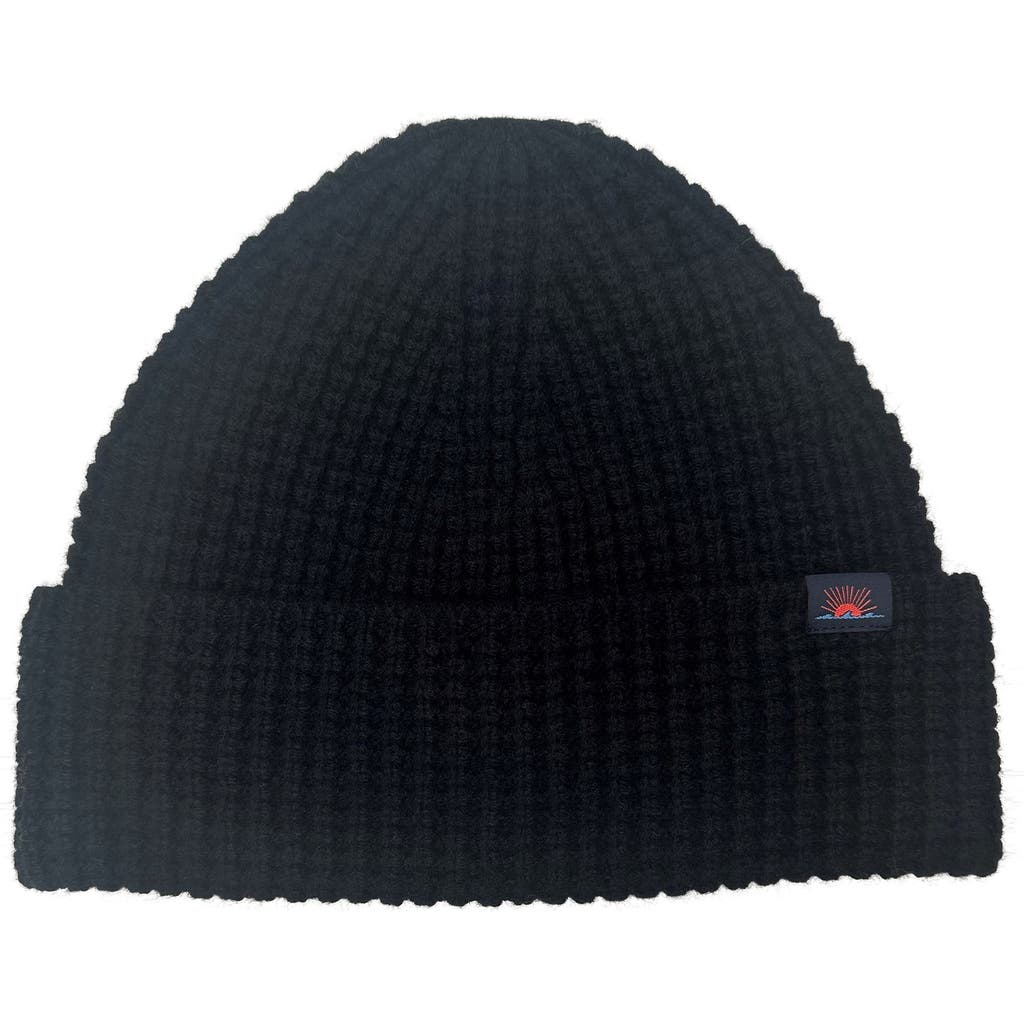 Faherty Waffle Knit Beanie In Black
