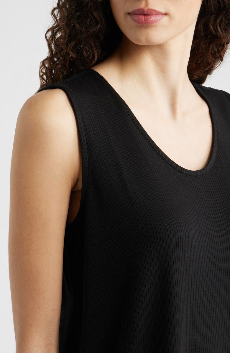 Eileen Fisher Sleeveless Shift Dress, Alternate, color, Black