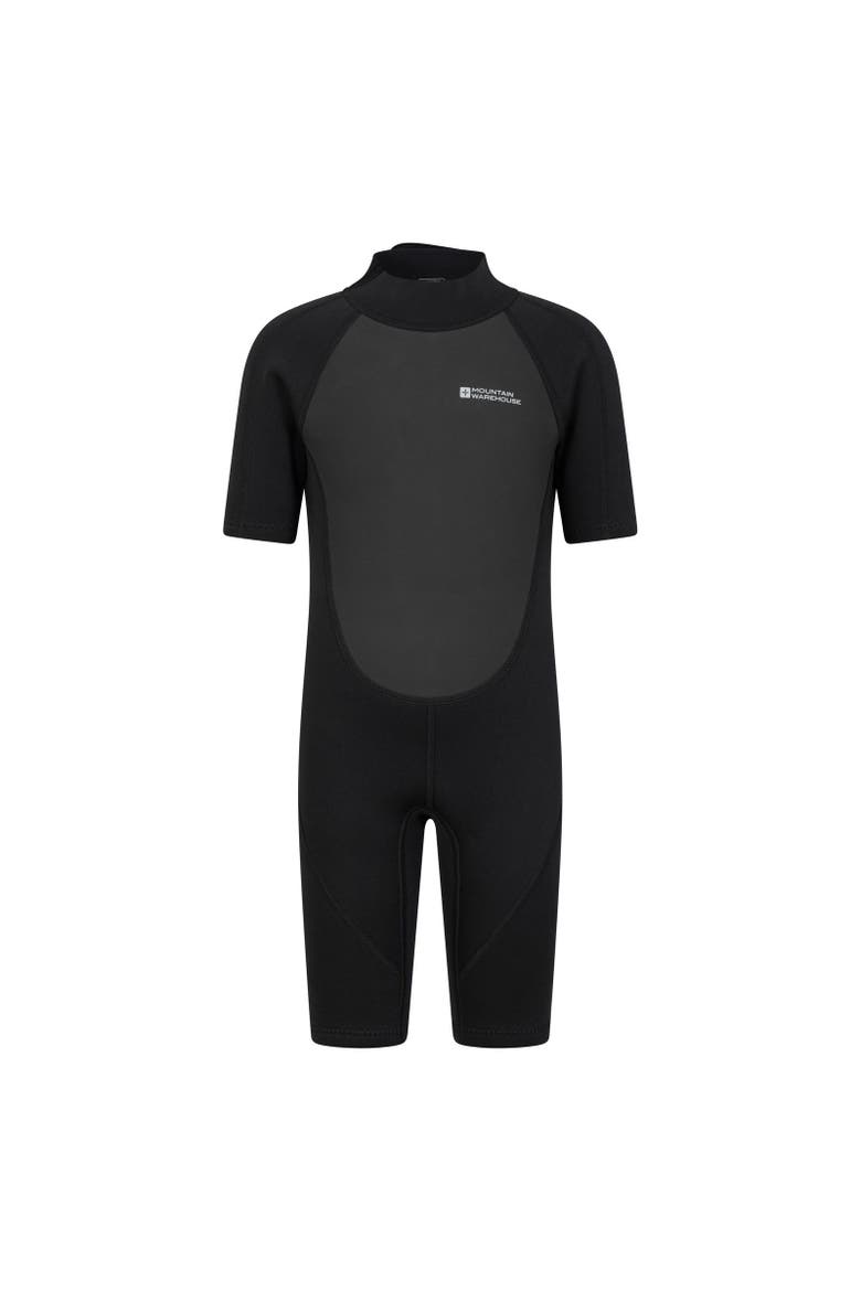 Childrens/Kids Contrast Panel Wetsuit, Main, color, Black
