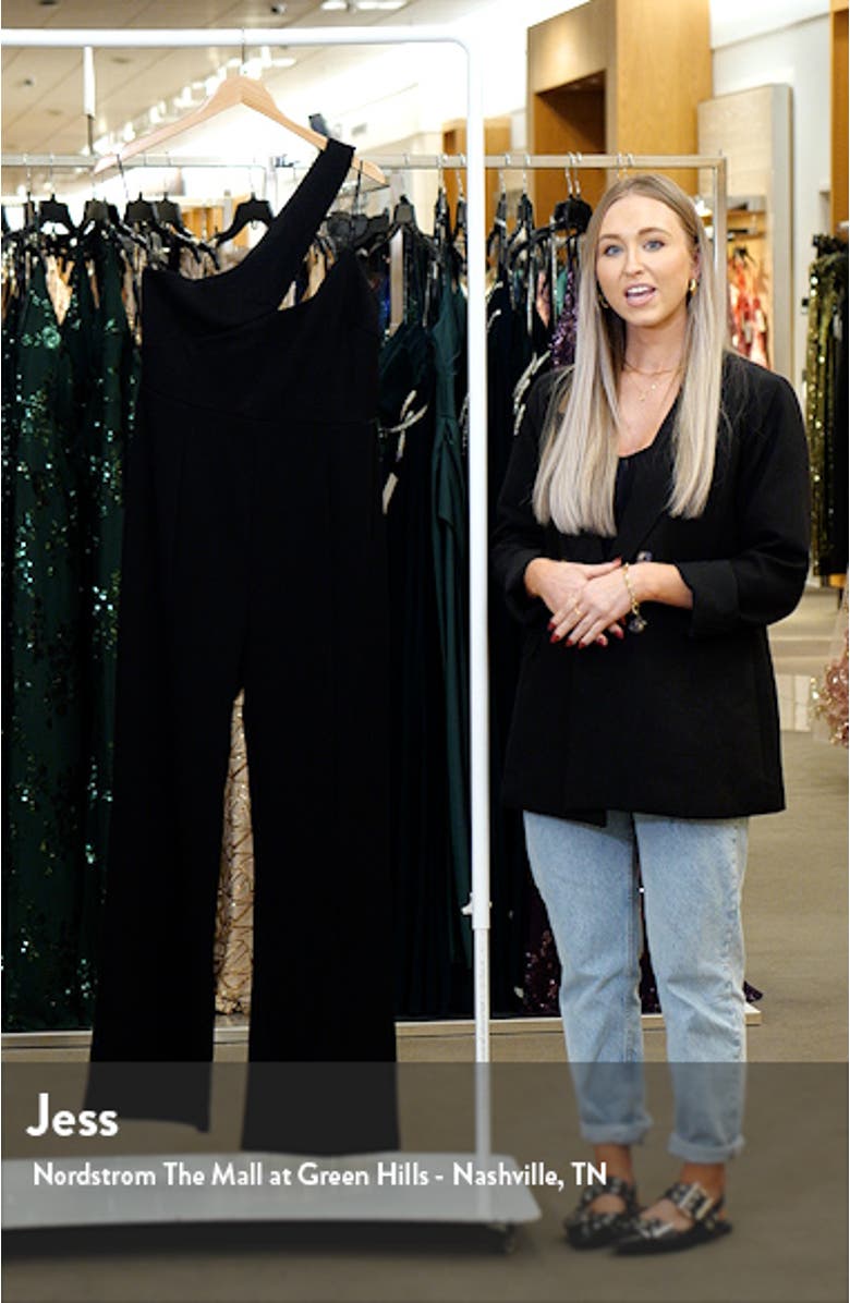 Angelus Asymmetric One-Shoulder Jumpsuit, sales video thumbnail
