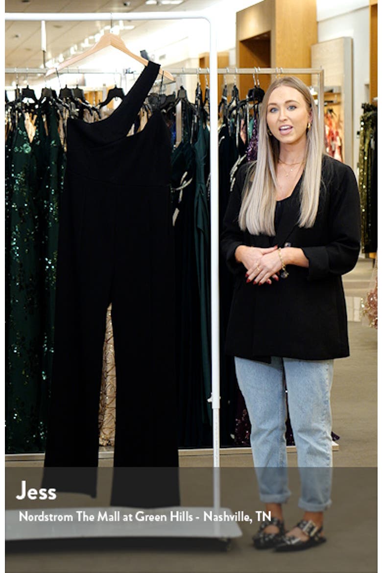 Angelus Asymmetric One-Shoulder Jumpsuit video