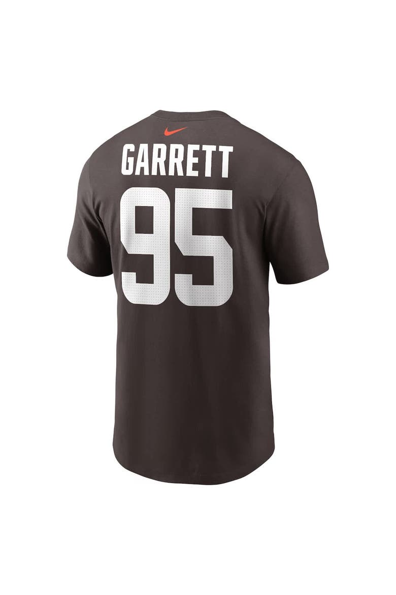 Men's Nike Myles Garrett Brown Cleveland Browns Player Name & Number T-Shirt, Alternate, color, Brown