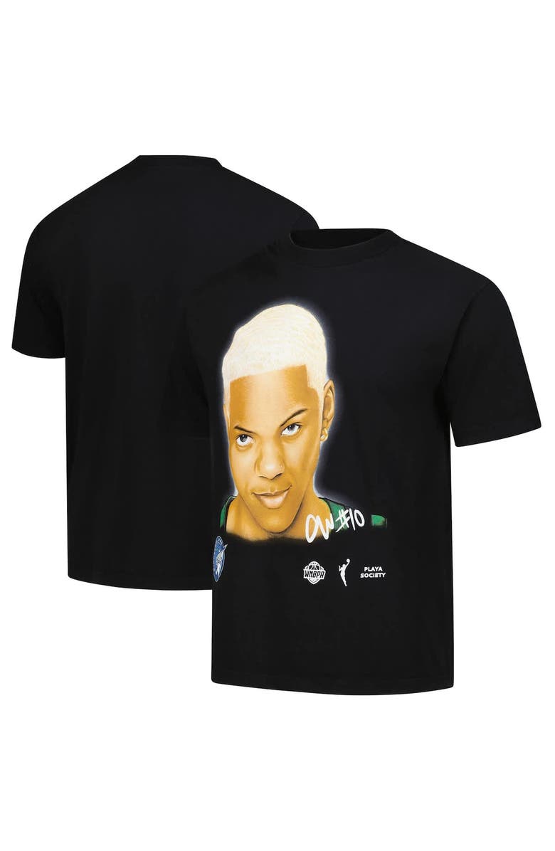 Playa Society Unisex Playa Society Courtney Williams Black Minnesota Lynx Sketch T-Shirt, Main, color, Black