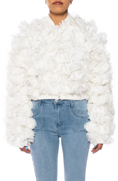 Flower Crop Bomber Jacket