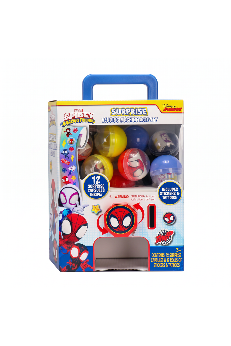 Surprise Vending Machine Spidey & His Amazing Friends, 12 Capsules, Main, color, Multicolored