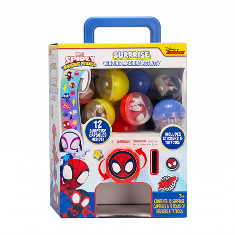 Surprise Vending Machine Spidey & His Amazing Friends, 12 Capsules